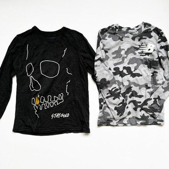 ✨5 for $25✨ Set of 2 Long Sleeve Tees - New Balance Camo and Skeleton St… - Picture 6 of 9